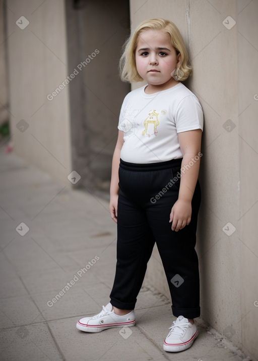 Syrian child female with  blonde hair