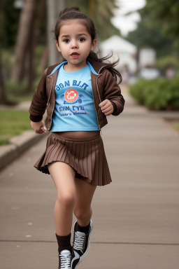 Costa rican infant girl with  brown hair