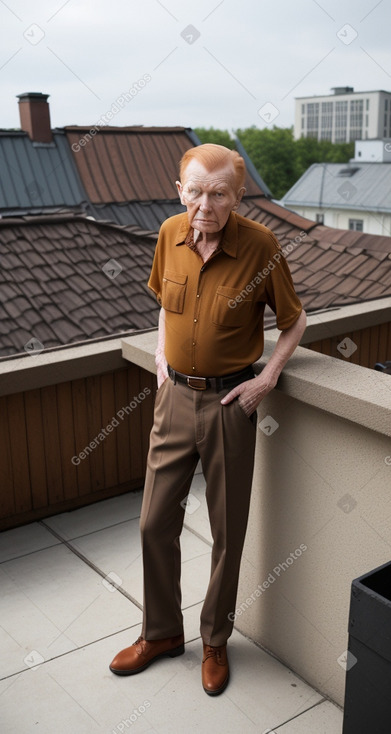 Estonian elderly male with  ginger hair