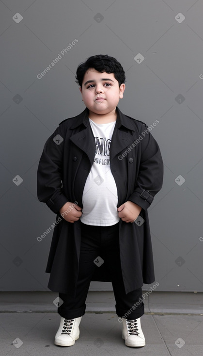 Iranian child boy with  black hair