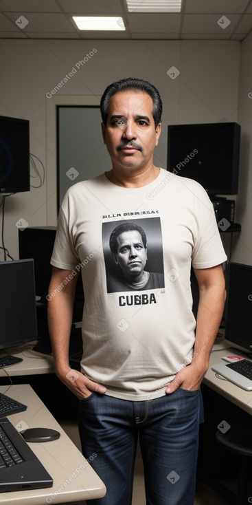 Cuban middle-aged male with  black hair