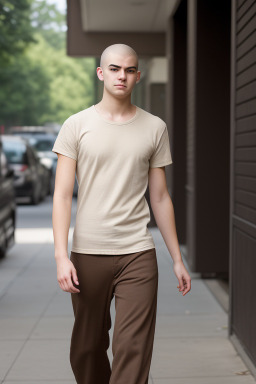 American young adult male with  brown hair