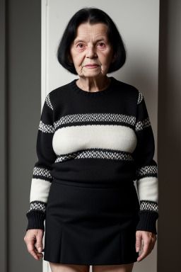 Finnish elderly female with  black hair