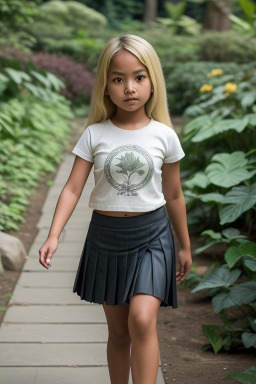 Nepalese child girl with  blonde hair