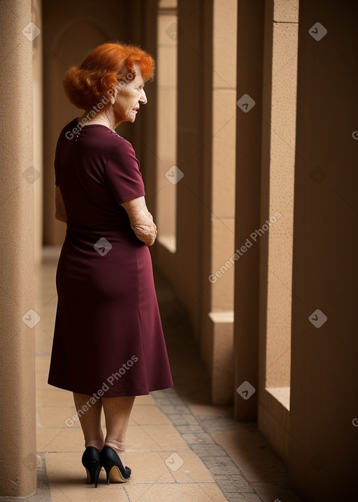 Jordanian elderly female with  ginger hair