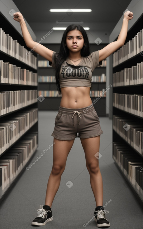 Bolivian teenager girl with  black hair