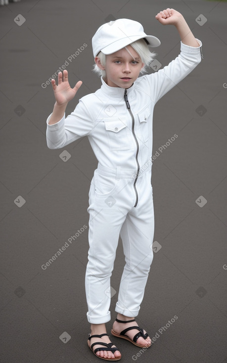 Estonian child boy with  white hair