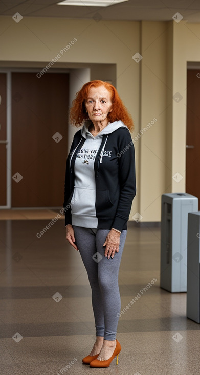 Libyan elderly female with  ginger hair