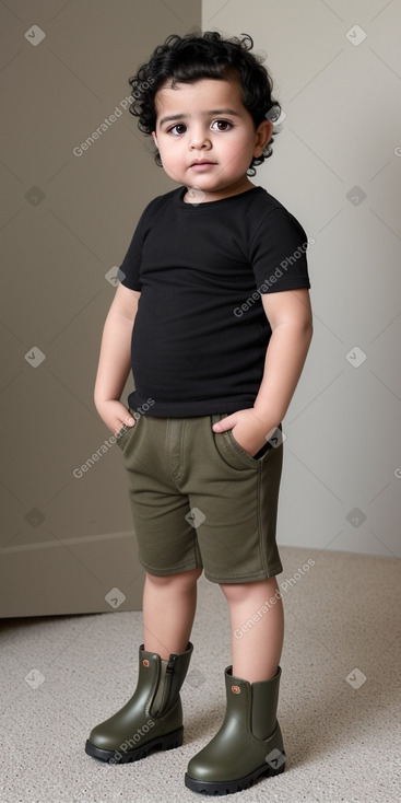 Moroccan infant boy with  black hair