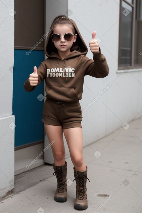 Bulgarian child girl with  brown hair