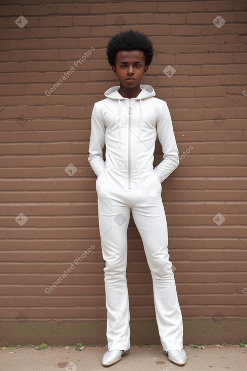 Ethiopian teenager boy with  white hair