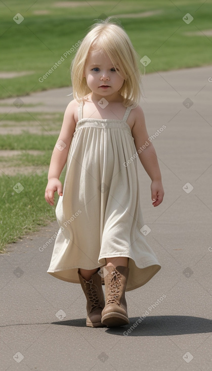 American infant girl with  blonde hair