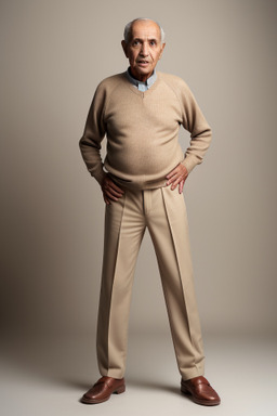 Moroccan elderly male with  brown hair