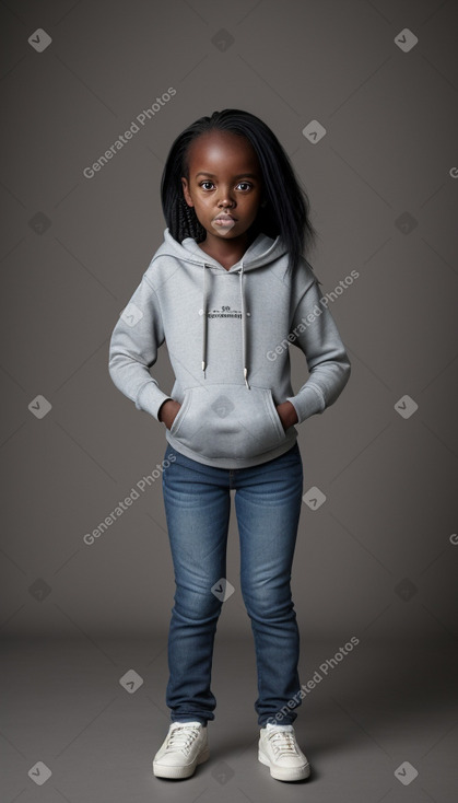 Kenyan child female with  black hair