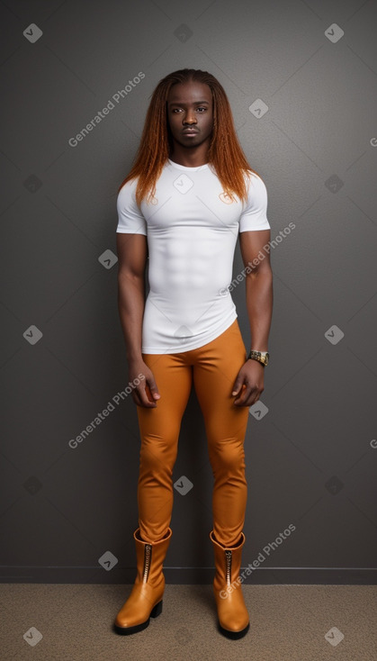 Ghanaian adult male with  ginger hair