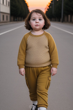 Italian infant girl with  brown hair