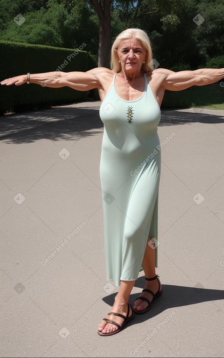 Chilean elderly female with  blonde hair