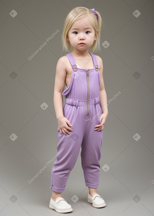 Taiwanese infant girl with  blonde hair