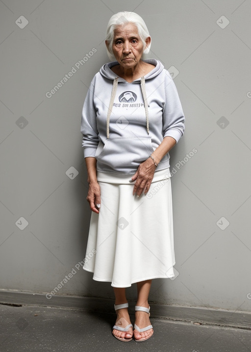 Guatemalan elderly female with  white hair