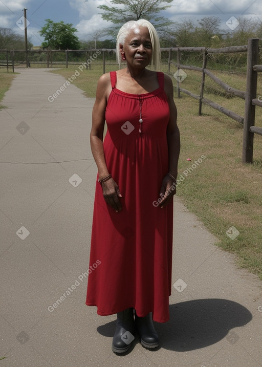 Jamaican elderly female with  white hair