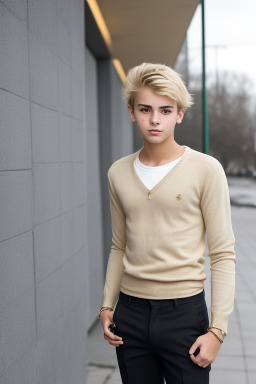 Bulgarian teenager boy with  blonde hair