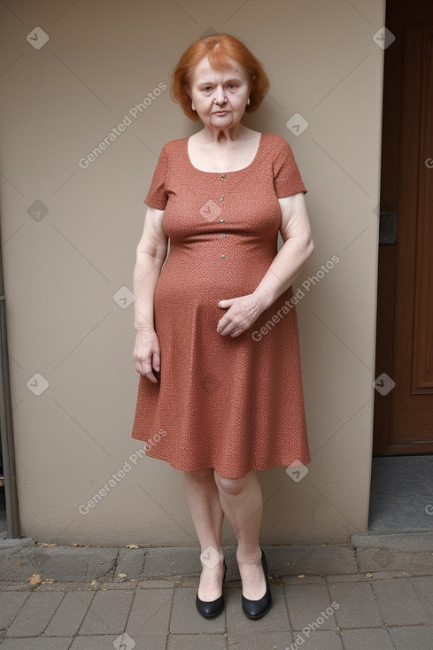 Belarusian elderly female with  ginger hair