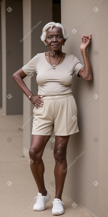 Sudanese elderly female with  white hair