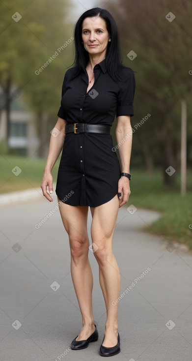 Croatian 45 years female with  black hair