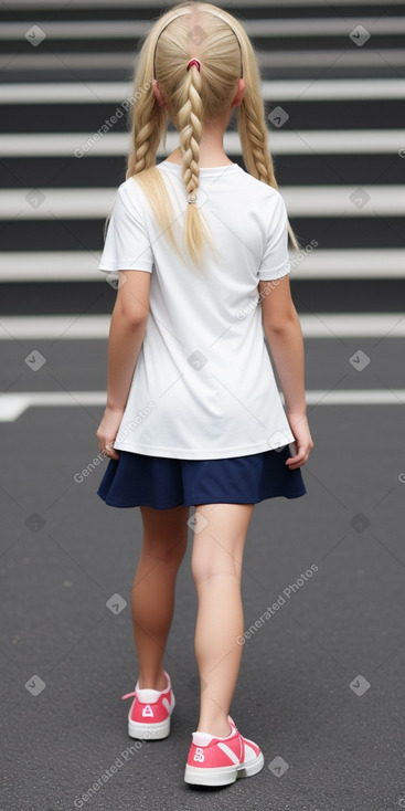 American child girl with  blonde hair