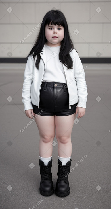 Canadian child girl with  black hair