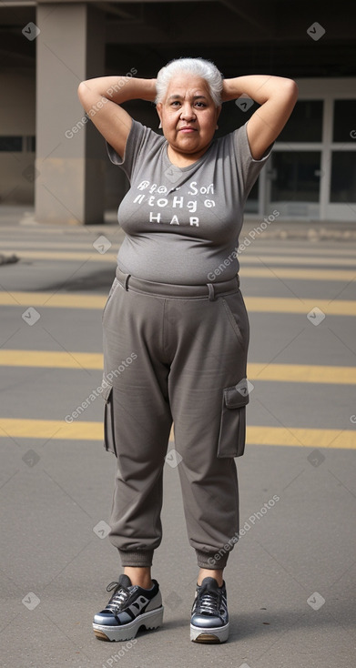 Egyptian elderly female with  gray hair