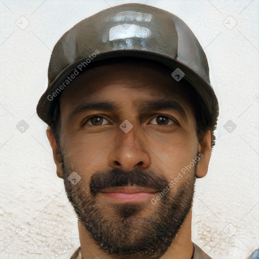 Neutral black young-adult male with short  brown hair and brown eyes