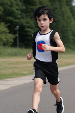 Serbian child boy with  black hair