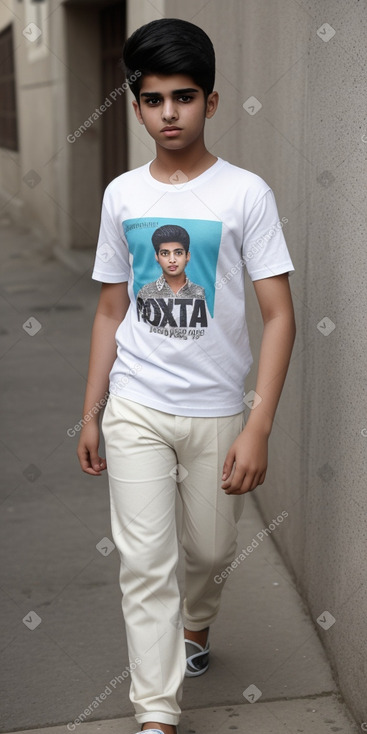 Pakistani teenager boy with  white hair