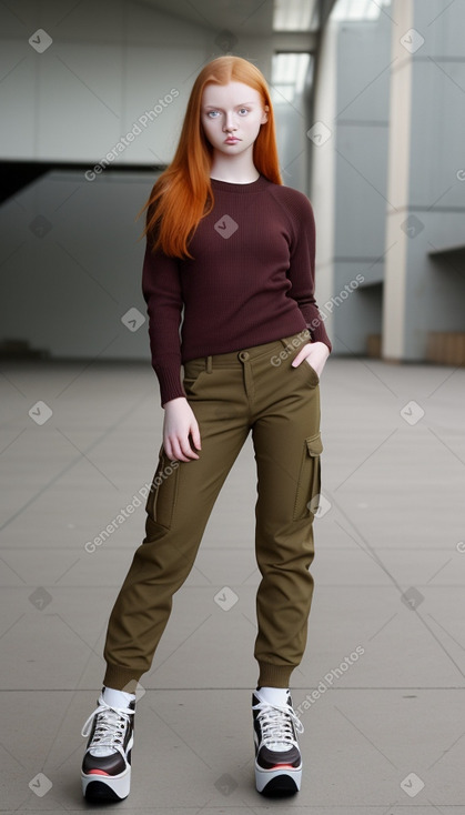 Russian young adult female with  ginger hair