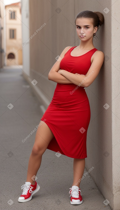 Croatian teenager girl with  brown hair