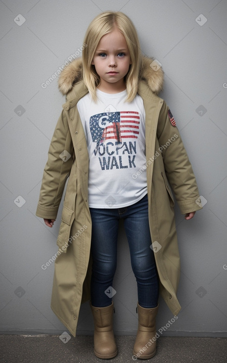 American child girl with  blonde hair