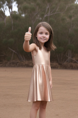 Australian child girl with  brown hair