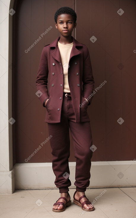 Teenager boy with  brown hair