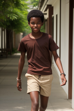 Teenager boy with  brown hair