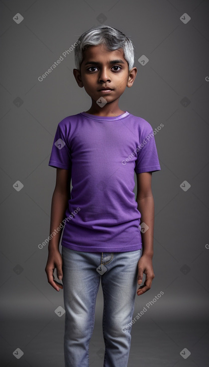 Sri lankan child male with  gray hair