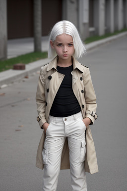 Croatian child girl with  white hair