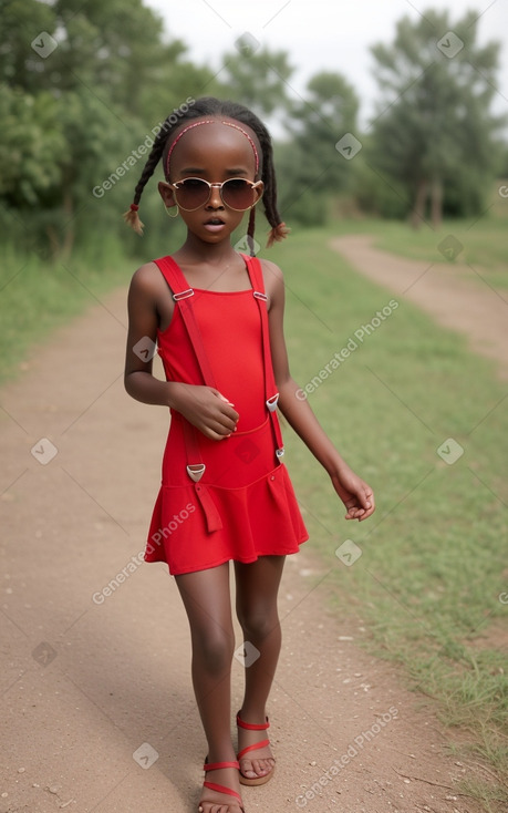 Somali child girl with  gray hair