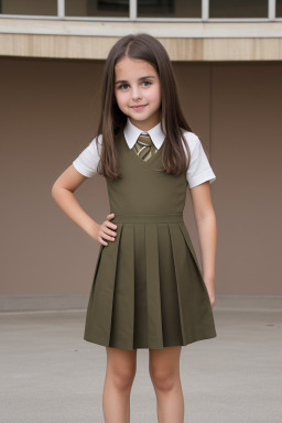 Child female with  brown hair