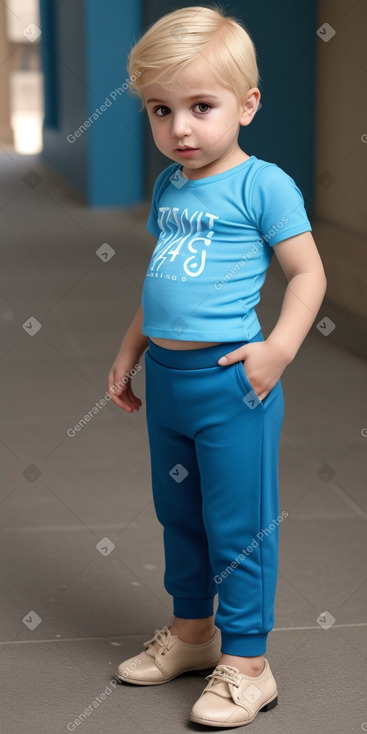 Azerbaijani infant boy with  blonde hair