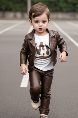 Romanian infant boy with  brown hair