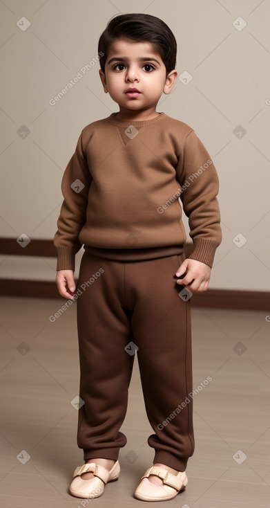 Pakistani infant boy with  brown hair