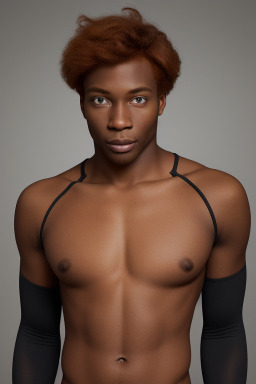 African american adult male with  ginger hair