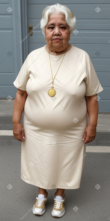 Mexican elderly female with  white hair