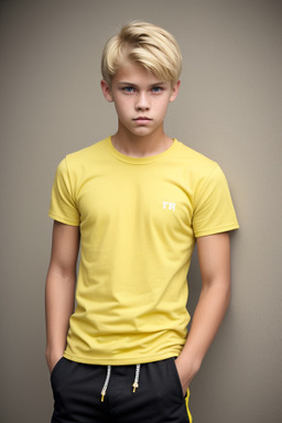 Danish teenager boy with  blonde hair